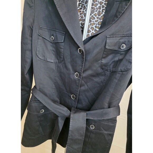 Vintage Women's Le Suit Black Belted Utility Blazer – Size 16 (2000s) - Picture 5 of 14